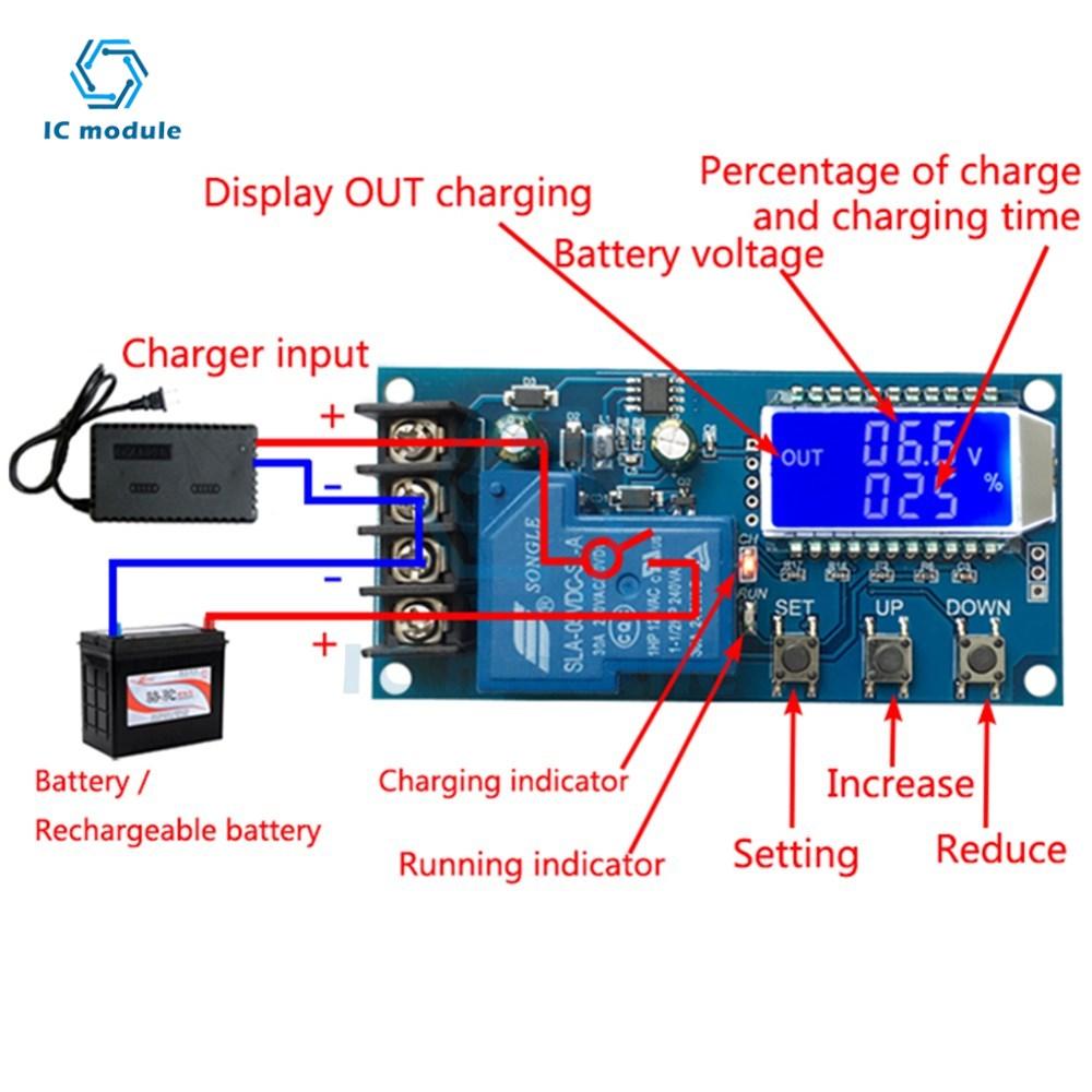 6-60V 30A 10A Lead-acid Solar Battery Charge Controller Protection Board Charger Time Switch 12v 24v 36v 48v Battery Capacity