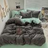 Dark Color Four Piece Set Double Color Duvet Cover + Pillowcase, Bedding Set, Soft and Breathable Bedroom or Guest Room (without Core) Stain-resistant