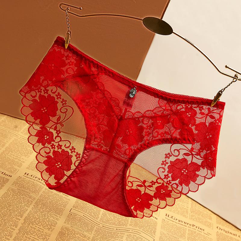 Spitze Unterwäsche mit mittlerer niedriger Leibhöhe Nahtlose und sexy Spitzenunterwäsche für Damen Nahtlose Spitzenunterwäsche