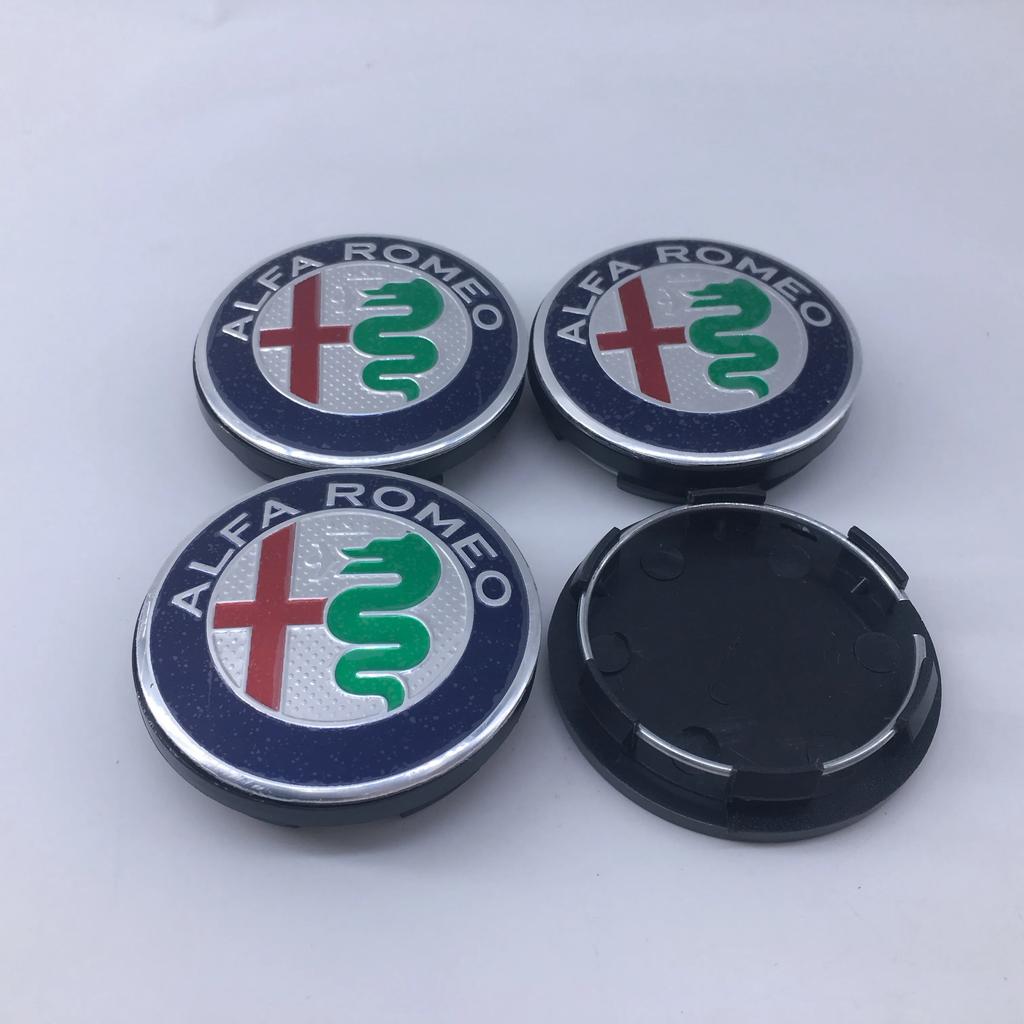 For Alfa Romeo 2026 Hot Sticker 4pcs 50MM ForAlfa Romeo Giulia Giulietta 159 156 MITO Stelvio GT Car Emblem Wheel Center Covers 
