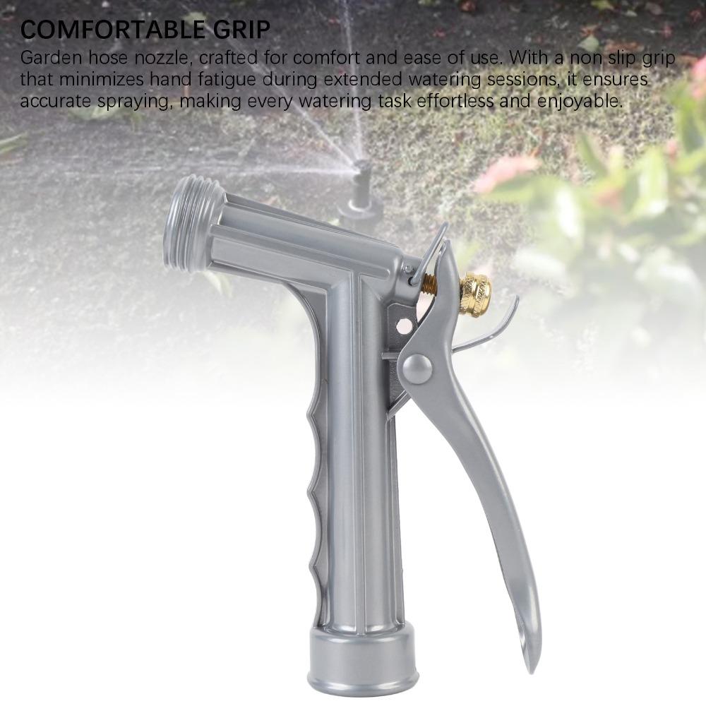 Zinc Alloy Garden Hose Nozzle High Pressure Adjustable Pressure Nozzle  Watering Plants