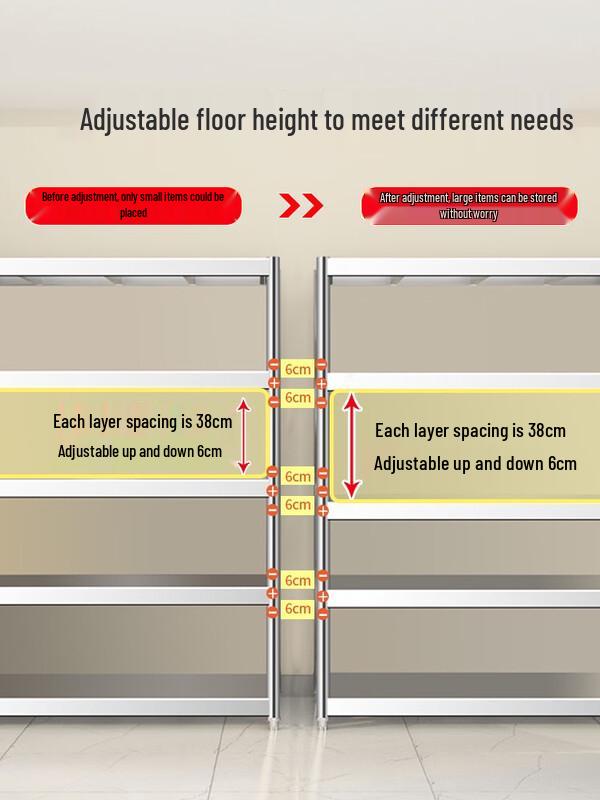 Cream Style Stainless Steel Kitchen Storage Rack