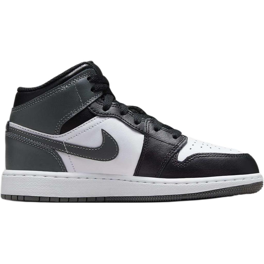 New Jordan Air Jordan 1 Slip-Resistant Cushioning Mid-Top Kids' Running Shoes Black Gray Color Kids' DQ8423-001