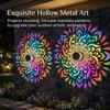 Solar Mandala Wall Lamp Outdoor Led Waterproof Fence Lamp For Garden Lawn Estate Porch Corridor Courtyard Decoration Wall Light