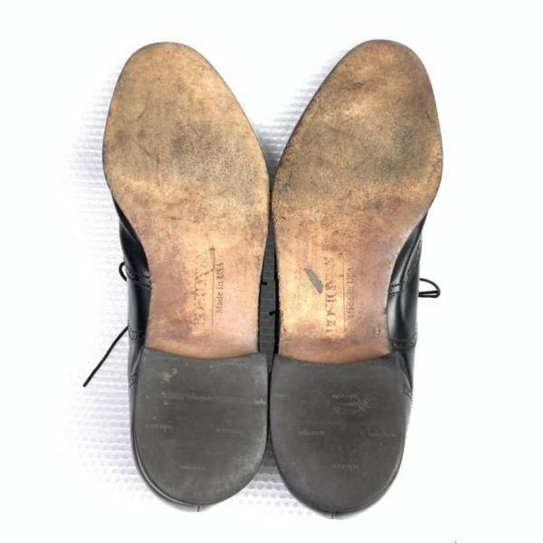 USED/80s 90s Vintage USA Made Bostonian Size 11M 28.5 29.5cm Full Brogue Wingtip Black