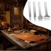 Leather Stitching Chisel Set 4X Lacing Stitching Punch Craft Kits Steel Leathercraft Puncher For Professionals DIYers Beginners