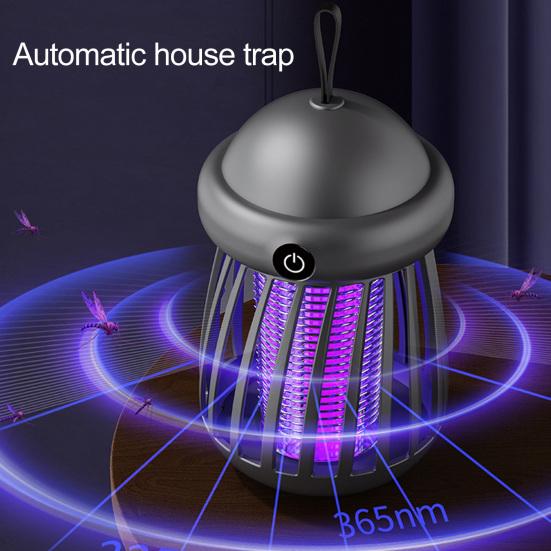 Mini muchomůrka Zapper USB napájená elektrickým šokem Zapper na muchy s UV LED světlem Vnitřní venkovní Domácí kempování Terasa Závěsná lampa na muchy