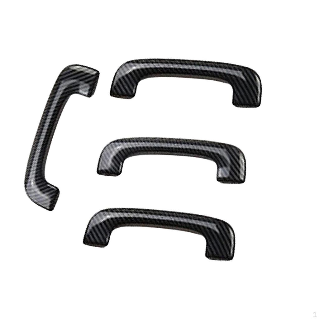 4x Roof Grab Handle Cover Trim Car Interior Utility Auto Accessory Spare Parts Sturdy Replace Carbon