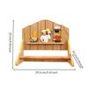 Wooden Washroom Storage Rack Screwless Wall Shelf with Towel Bar