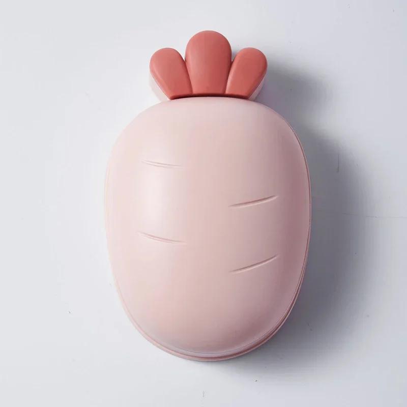 Carrot Soap Box Holder Container for Bathroom, Dish, Plate, Case, Home Shower, Travel, Hiking, Portable