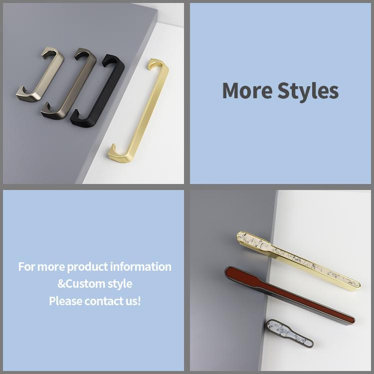 Modern Simplicity Cabinet Handle Luxury Black Glod Hardware Factory Supplies