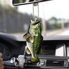 Creative Fish Car Hanging Pendant 2D Ornament Festive Ocean Theme Acrylic Rearview Mirror Decoration