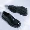 New Small Leather Shoes Large Size Boots British Style College Retro Black Single Shoe Size