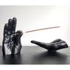 Räucherstäbchenhalter aus Kunstharz in Form einer menschlichen Hand mit Aschefänger für Yoga-Meditationen und als Dekoration für das Zuhause