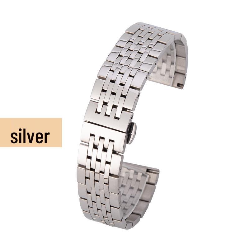 

Браслет для часов Tissot из нержавеющей стали с семью звеньями и застежкой-бабочкой 14mm with Curved Ends