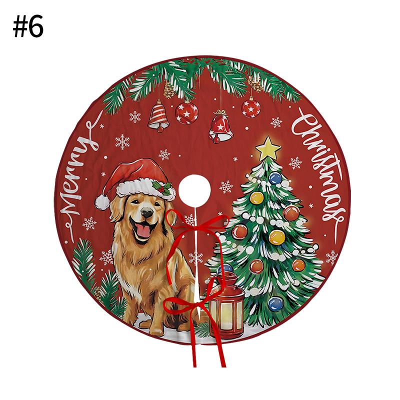 40-90cm Christmas Tree Skirt White Snowflake Xmas Tree Skirt Christmas Tree Decorative Base Carpet New Year Navidad Party Decor
