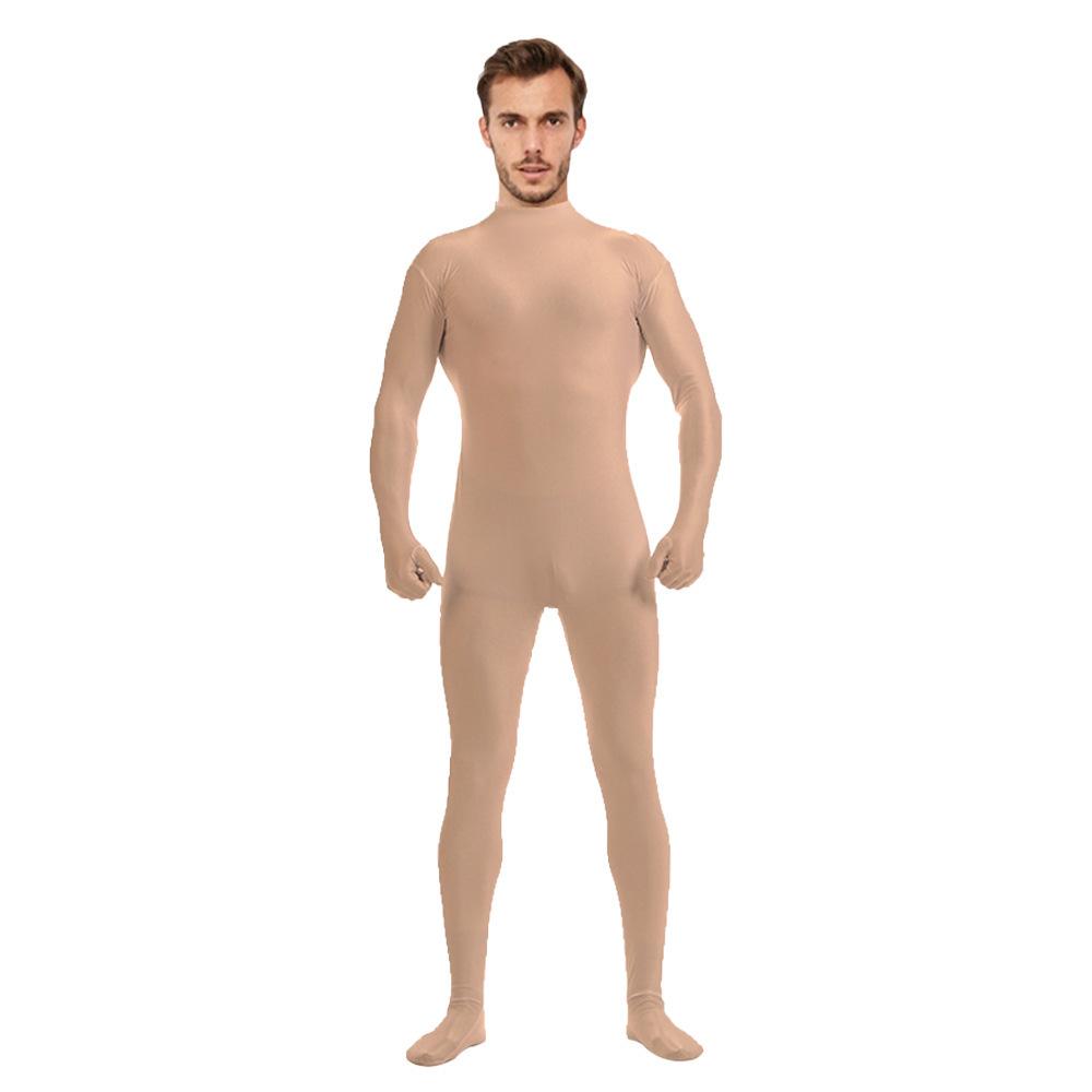 Halloween Solid Color Zentai Half-Body Suit Dancewear & Stage Performance Base Layer