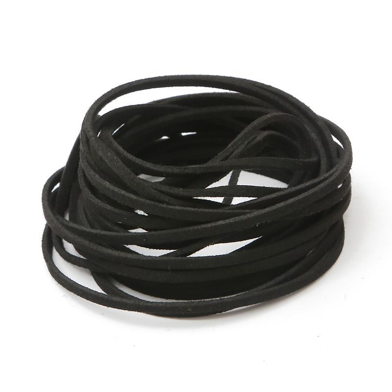 4 Meters Long 3mm Wide Korean Fleece Rope Deerskin Strap Suede Gift Box Decorative Ribbon Imitation Leather Rope DIY Jewelry