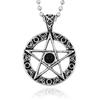 Stainless Fashion Pentacle Rhinestone Pendant Necklace