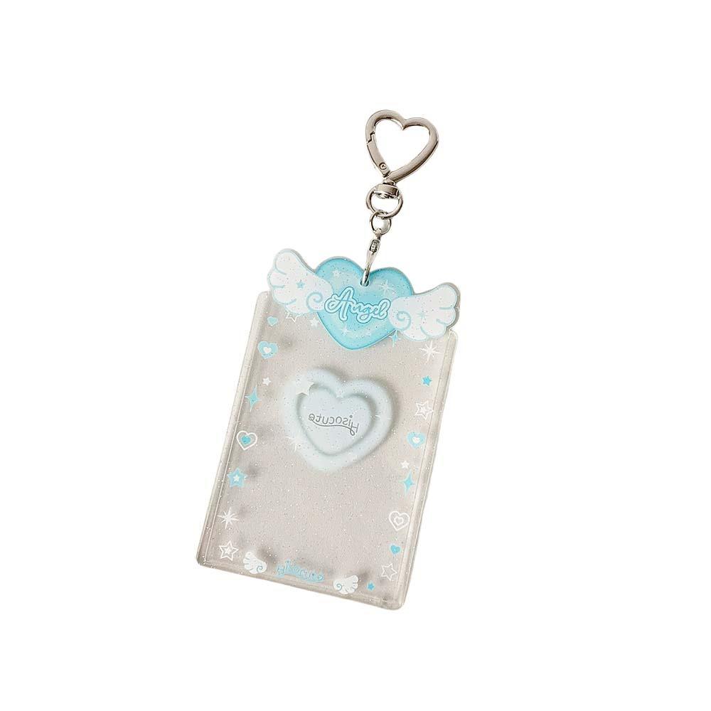 Love Heart Pendant Photo Photocard Frame Acrylic Card Cover Card Protective Case  Girls Gift