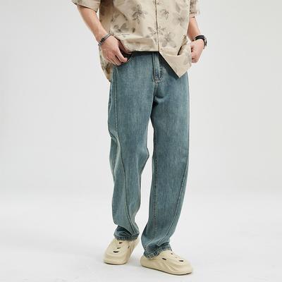 New Spring and Summer Classic Japanese Loose Straight Versatile Casual Street Style Jeans