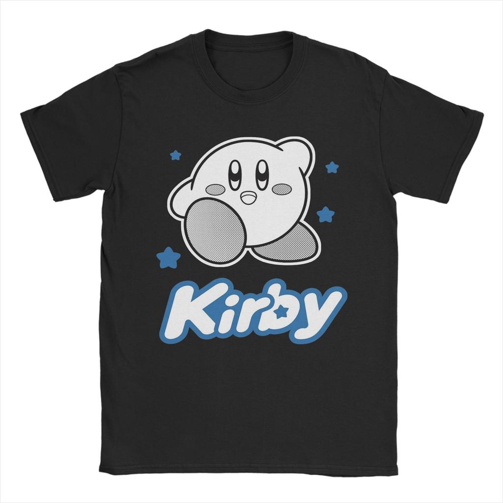 Herren T-Shirt Kirbys Blaue Sterne Hipster 100% Baumwolle T-Shirts Kurzarm T-Shirts Rundhals Kleidung Bedruckt