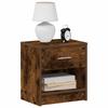 Nightstands 2 Pcs with Drawer Smoked Oak Finish 39 X 28 X 41 Cm