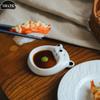 1PC Seasoning Dish Ceramic Small Flavor Plate Cute Little Dog Sauce Plate, Butter Small Plate, Mini Sushi Soy Sauce Dipping Bowl