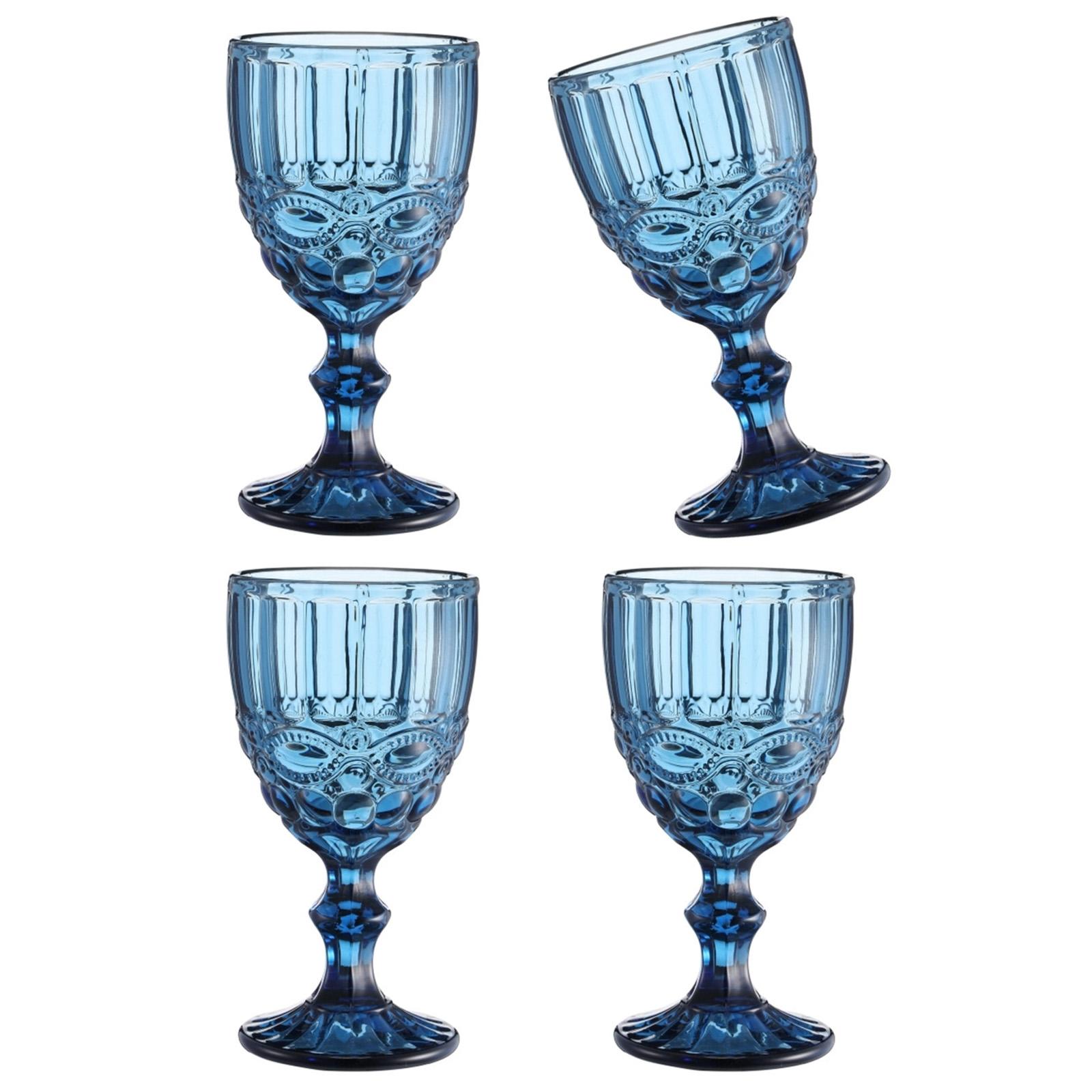 

Set of 4 Water Glasses Juice Drinking Cups Champagne Goblets Elegant Beverage Glassware for Home Dining and Event A
