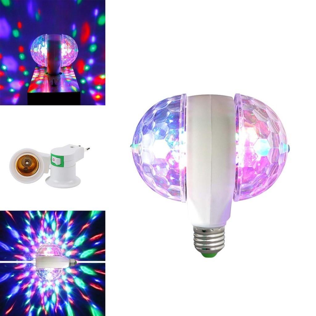 Luminous E27 6w Double-headed Led Ball Stage Rgb Light Bulb Excellent For Events