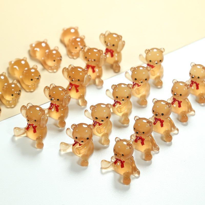 Miniature Luminous Resin Animal Ornaments: Cartoon Desktop & Car Decorations