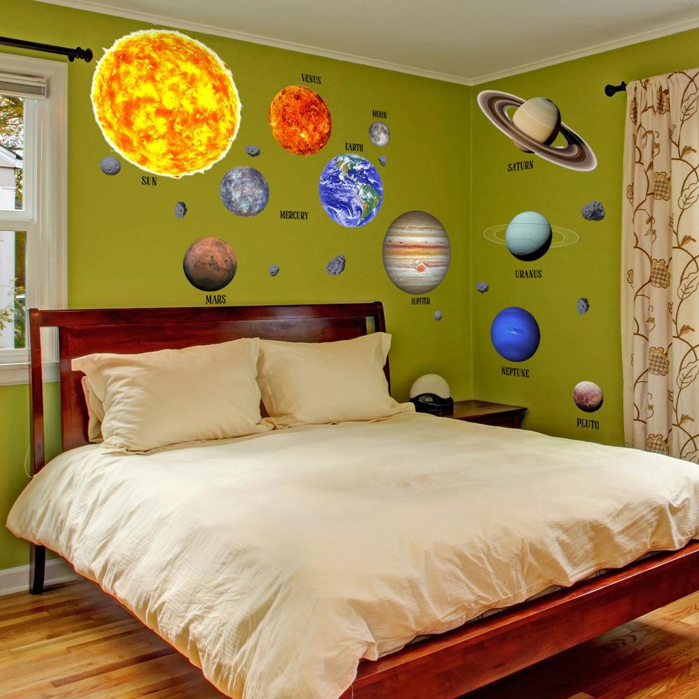 Solar System Decals Planet Wall Decals PVC Material