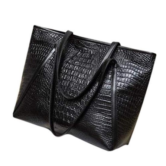 Homarina Commuter A4 Size Tote Large A4 Lightweight Leather Shoulder Perfect for Job Hunting Bag, Bag, Women's, Black, Capacity, Size, Bag, Zippered,