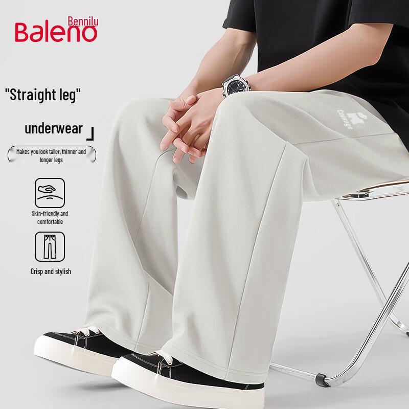 

Baleno Men s Cotton Pique Casual Straight-Leg Pants M