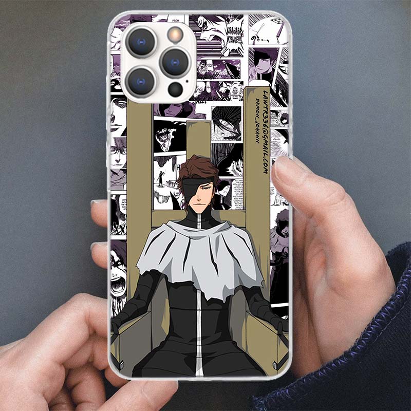Ichigo Kenpachi Bleach Anime Phone Case For iPhone 17 16 15 14 13 12 11 Pro Max Mini Plus Air 7 SE 8 Soft Silicone Print Shell F