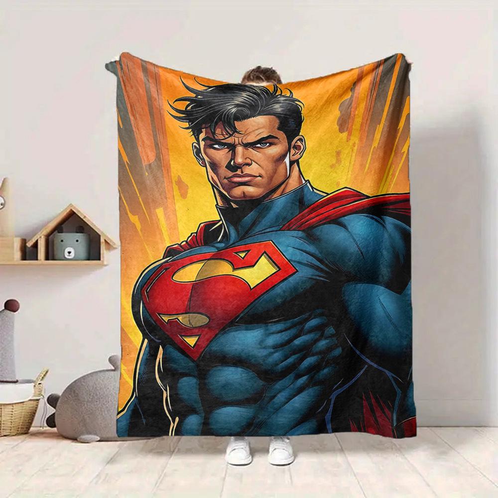 1pc Superman Flannel Throw Blanket Soft, Warm & Cozy for Couch, Bed, Office, and Travel Versatile All Season Gift, Christmas present