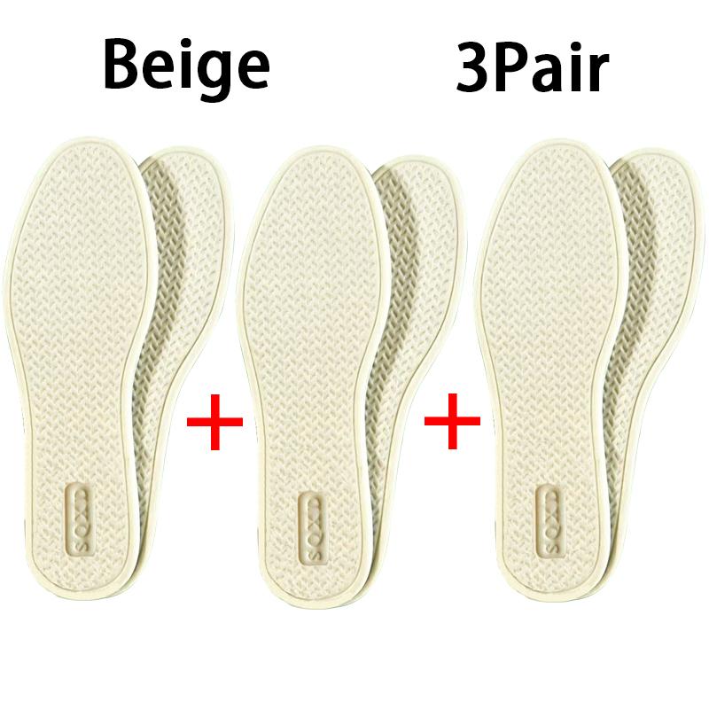 Cooling Latex Sports Insoles, Ultra-Thin Breathable Cushioned Inserts, Anti-Slip Insoles for Barefoot & Daily Use 1Pair/3Pairs