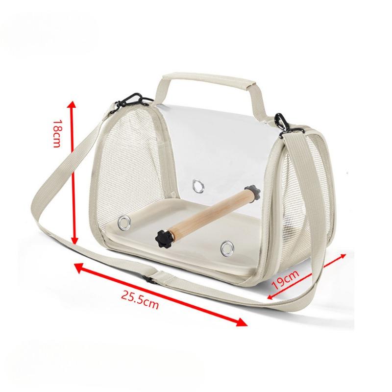 

Parrots Birds Pigeons Lizards Birdcages Transparent and Breathable Portable Bags Crossbody Handbags бежевий