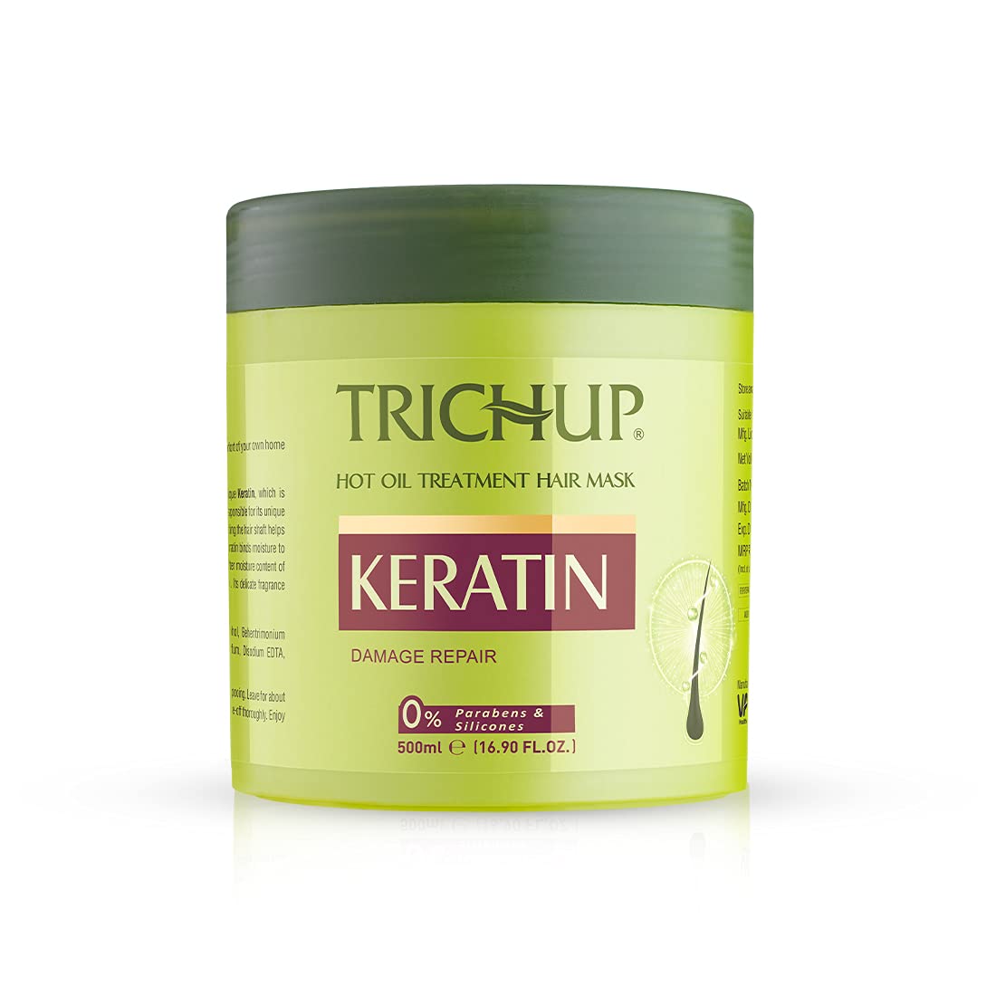 

Trichup Keratin Hair Mask 500 Ml For Dry Damaged Hair Frizz Control Split End Care Smooth Shine Deep Conditioning