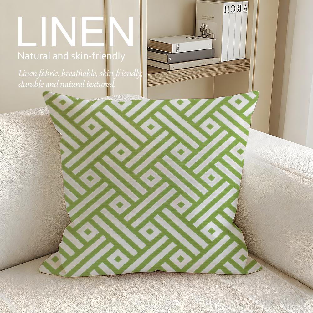 Plant Bamboo Cushion Cover Linen Decorative Pillowcase Set Pcs x x x Breathable Washable Sofa Cushion Cover