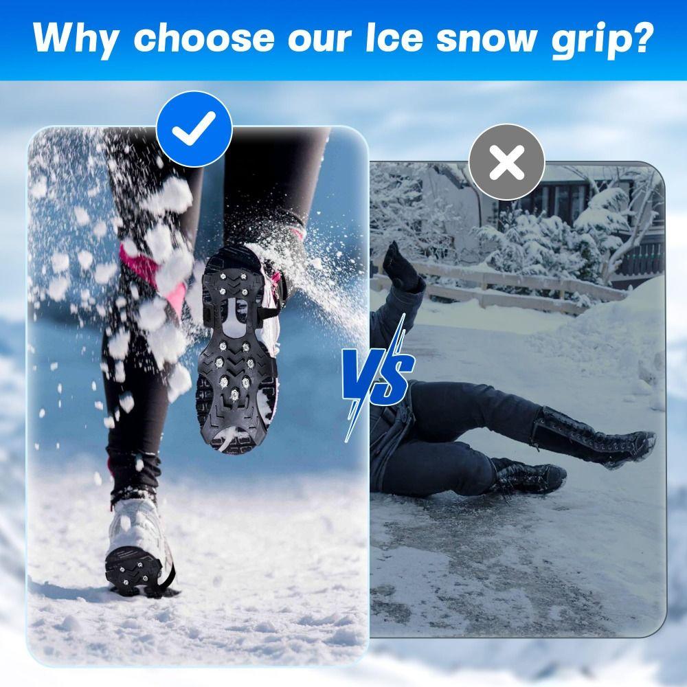 Steigeisen mit 11 Spikes, rutschfeste Eisstollen, neue Gripper-Schneespikes, Schuhzubehör