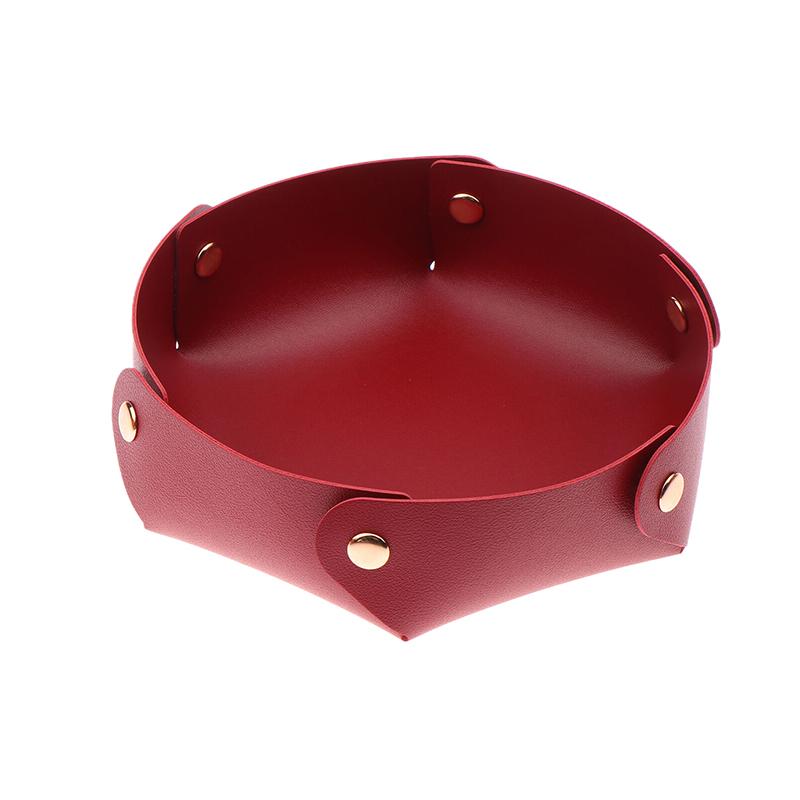 Desktop-Speicherfach PVC-Schlüssel Kosmetik Schmuck Box Home Veranda Schutt Dekoration Tablett Abnehmbare kleine Objekte Organizer