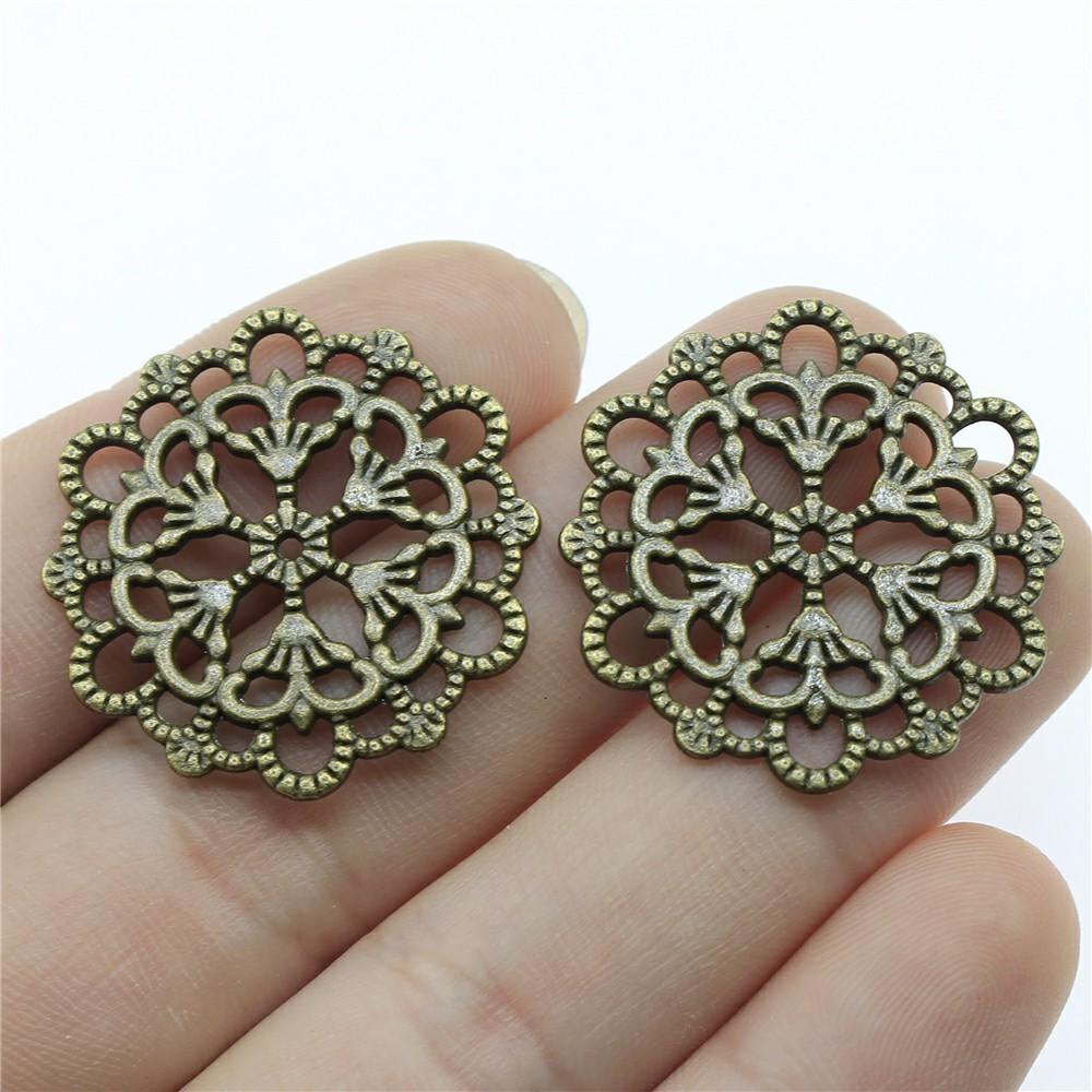 10pcs DIY Handmade Craft Pendant Motif Flower Earring Connector Necklace Bracelet Making Findings