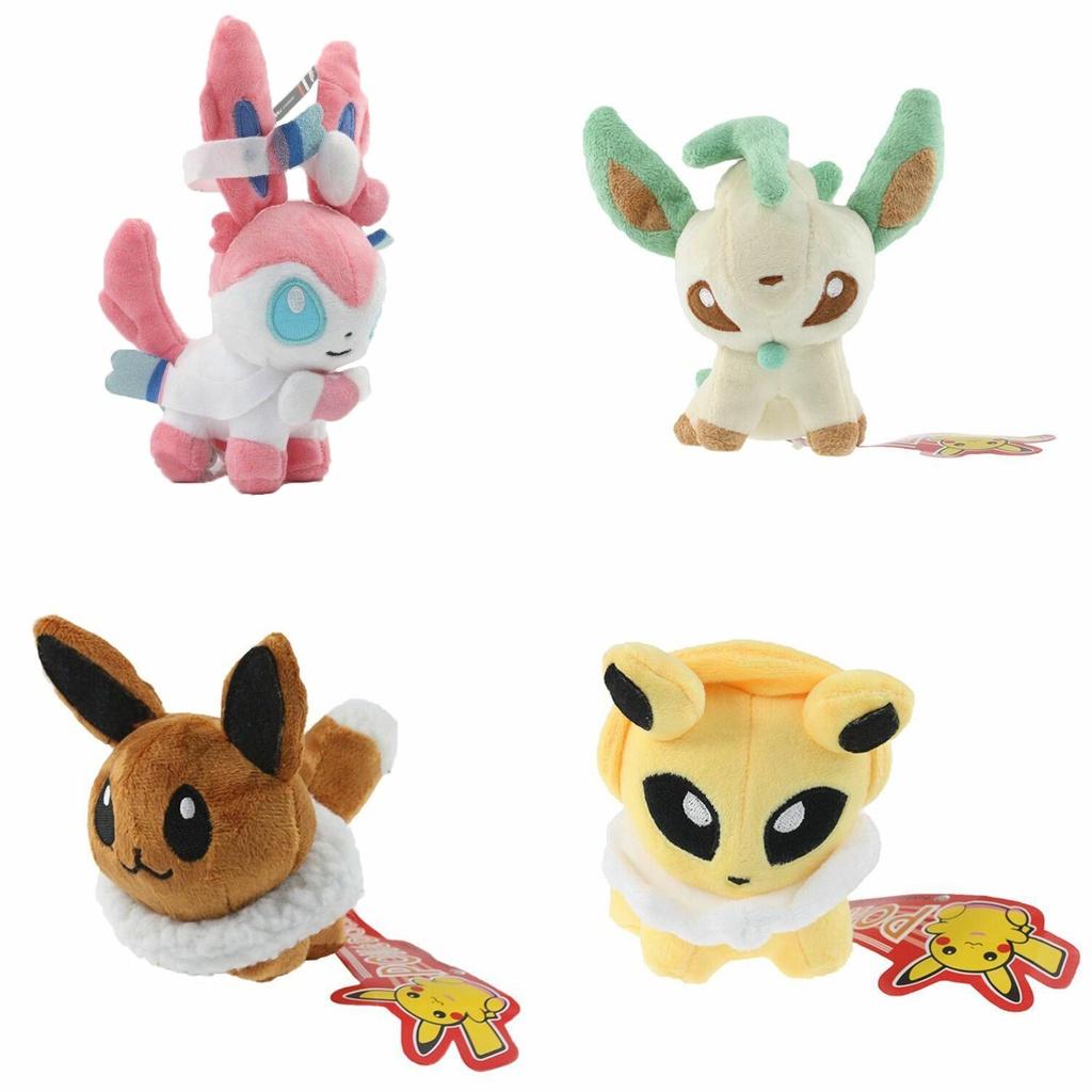 Adorável Mini Boneca de Pelúcia Pokemon de 5'' Coleção Apresentando o Fofo Eevee e Amigos