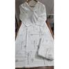 Indian Designer Cotton White Kurti Women Bollywood Top Tunic Kurta Pant Set SC-2281a1
