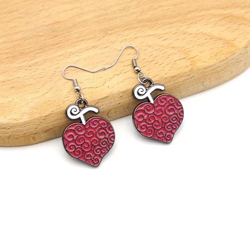 Unique Ace Fire Rubber Devil Fruit Necklace With Alloy Pendant In Stylish Design