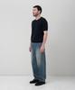 MANNERGRAM 100% Soft Cotton 3-Ply Round Neck Short Sleeve Knit Black