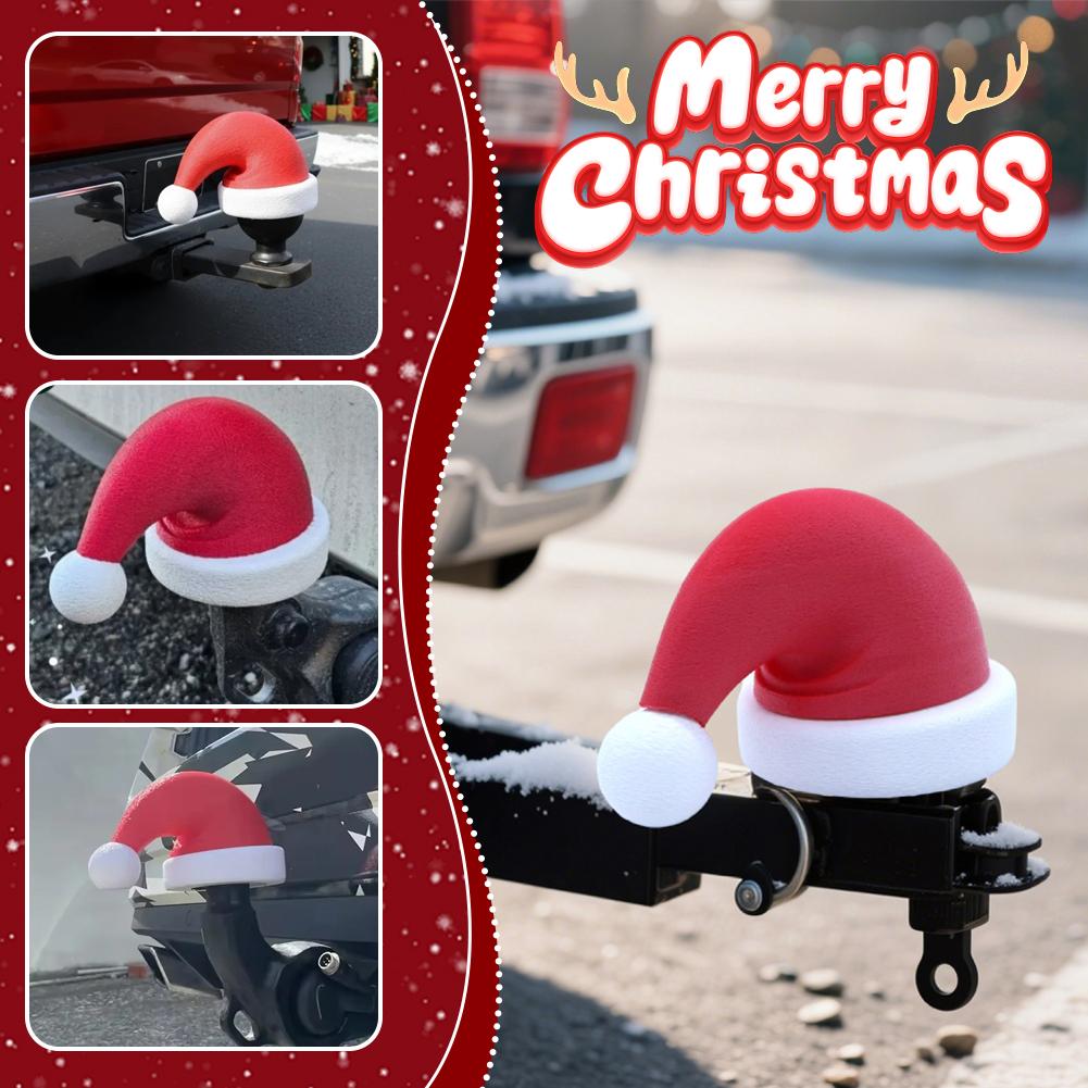 Christmas Hitch Cover Novelty Holiday Design Hitch Cover Durable ABS Plastic Trailer Ball Cover Christmas Car Decor