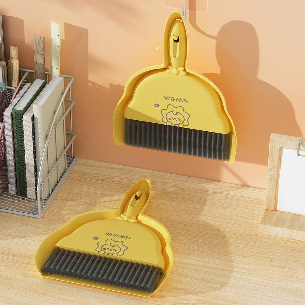 1Set Mini Cute Broom And Dustpan Set Household Handheld Sweeping Brush With Garbage Shovel Desktop Cleaning Tools