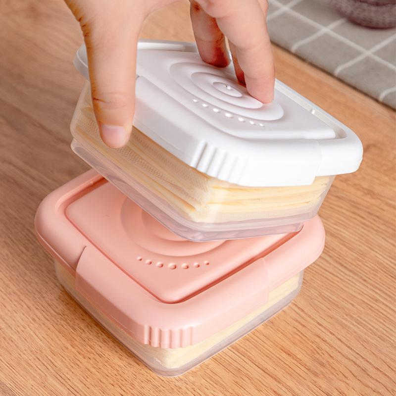 1Pcs Butter Cheese Storage Box Cheese Box Refrigerator Kitchen Fruit Vegetable Fresh-Keeping Organizer Storage Box Kitchen Tool